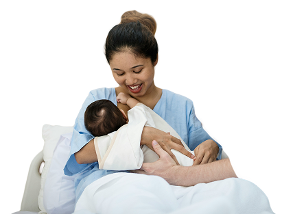 New mother nursing a newborn